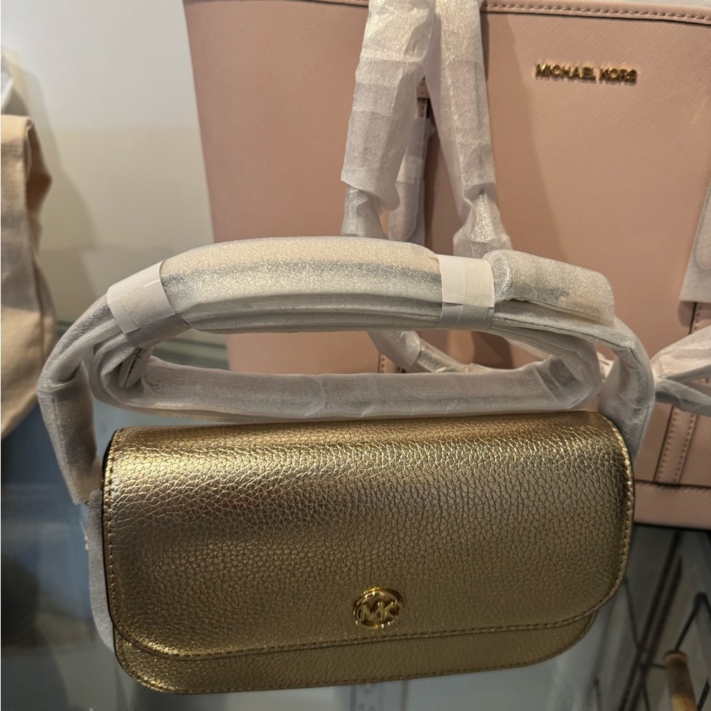 Michael Kors Gold Clutch Wristlet